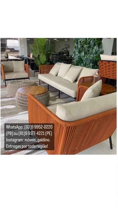 Sofás para área externa - sofás em fibra ou corda náutica - Foto 3