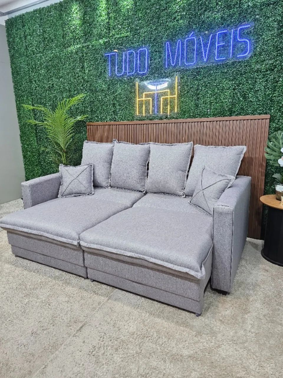 SOFÁ CAMA RETRÁTIL E RECLINÁVEL EM LINHO - Foto 4