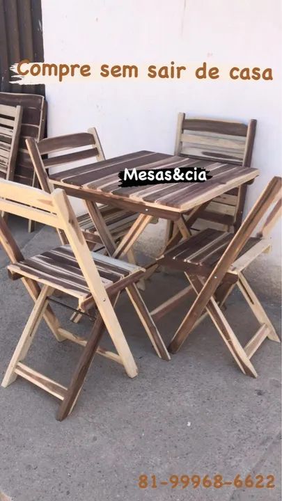 Mesas e cadeiras disponíveis a pronta entrega 