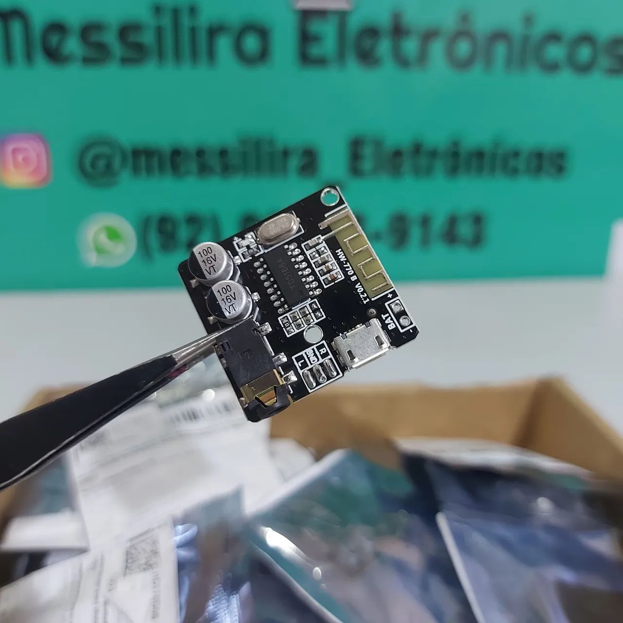 Módulo Bluetooth 5.0 Receptor Áudio com Isolador DC-DC B0505S-1W - Foto 2