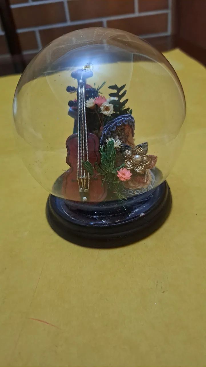 Globo com violino e flores