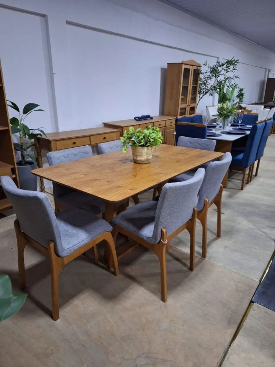 Mesa de Jantar 160x90 Com 6 Cadeiras 
