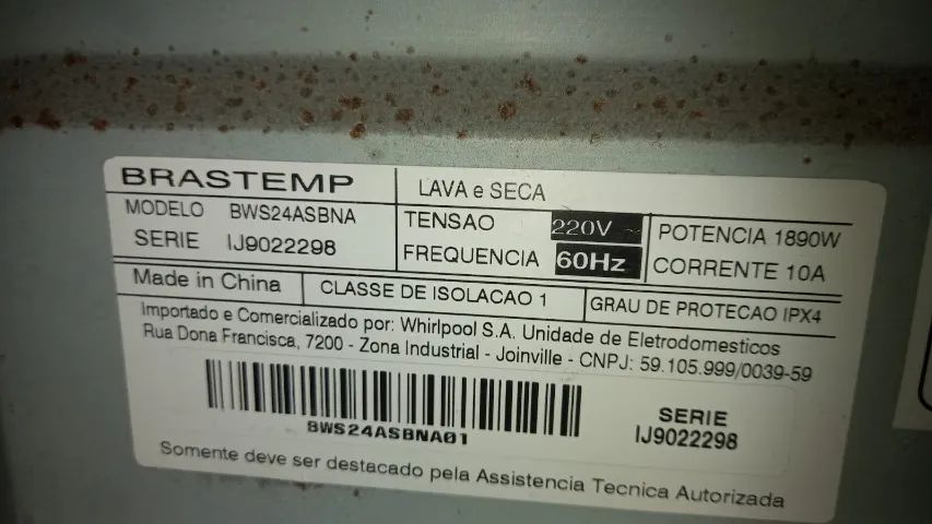 Motor e outras peças - Máquina Lava e Seca Brastemp - BWS24ASBNA - Foto 3