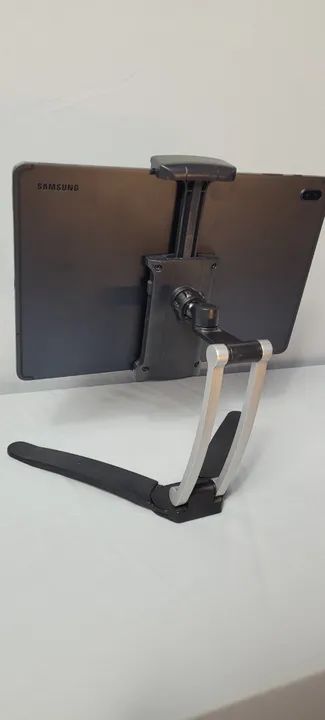 Suporte Tablet e Celular Mesa E Parede Universal 2 Em 1 Giratório It Blue - Foto 2