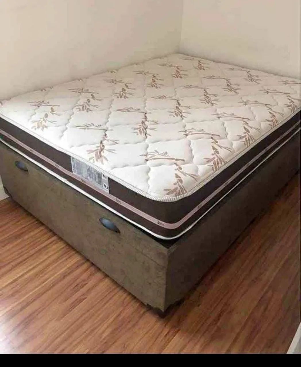 Cama Box com Baú colchão casal Molas - Produto Novo - Foto 2
