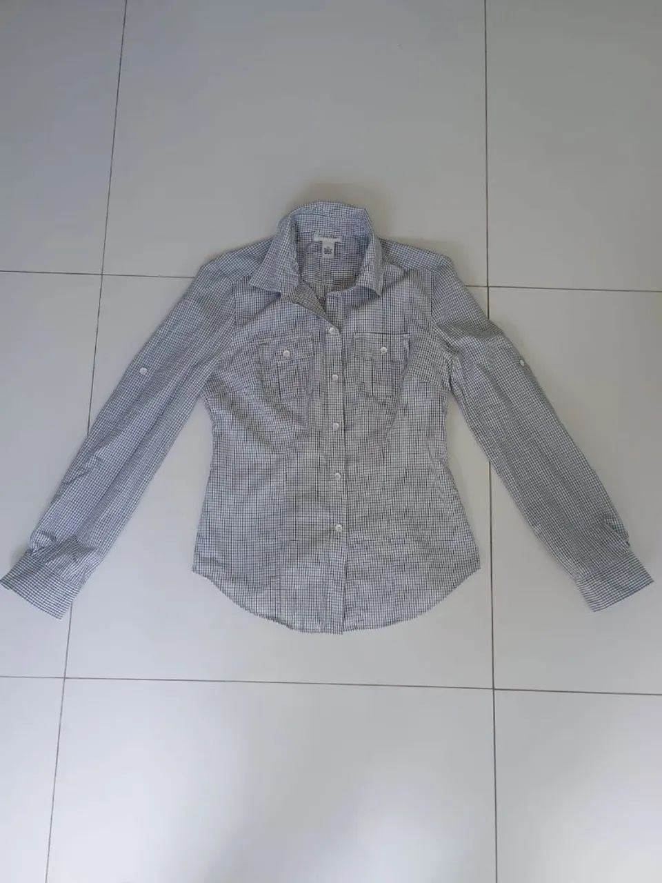 Camisa Social Feminina Xadrez Calvin Klein