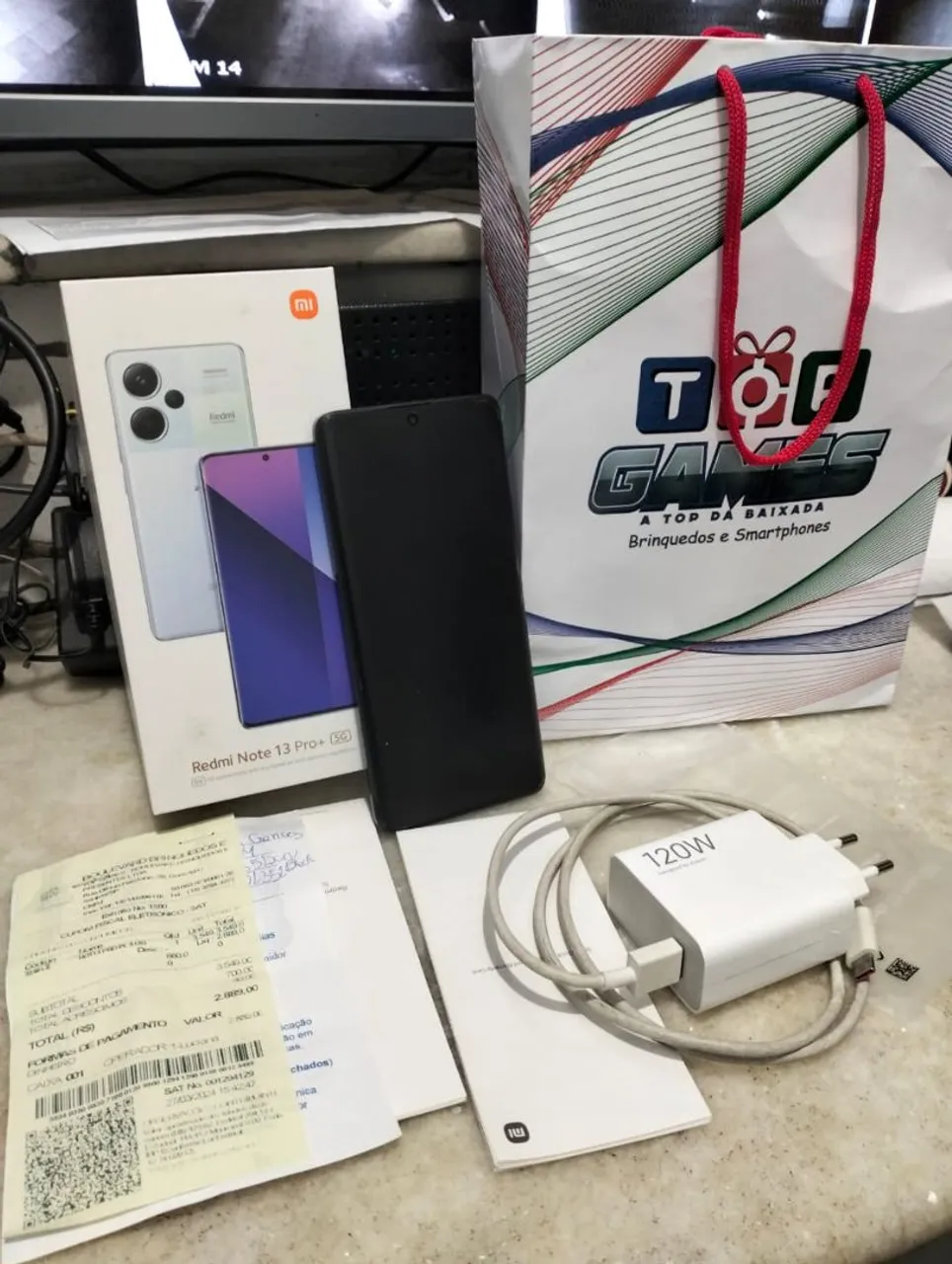 Redmi Note 13 pro+, zerado sem detalhe, completo NF, carregador turbo de 120 W original