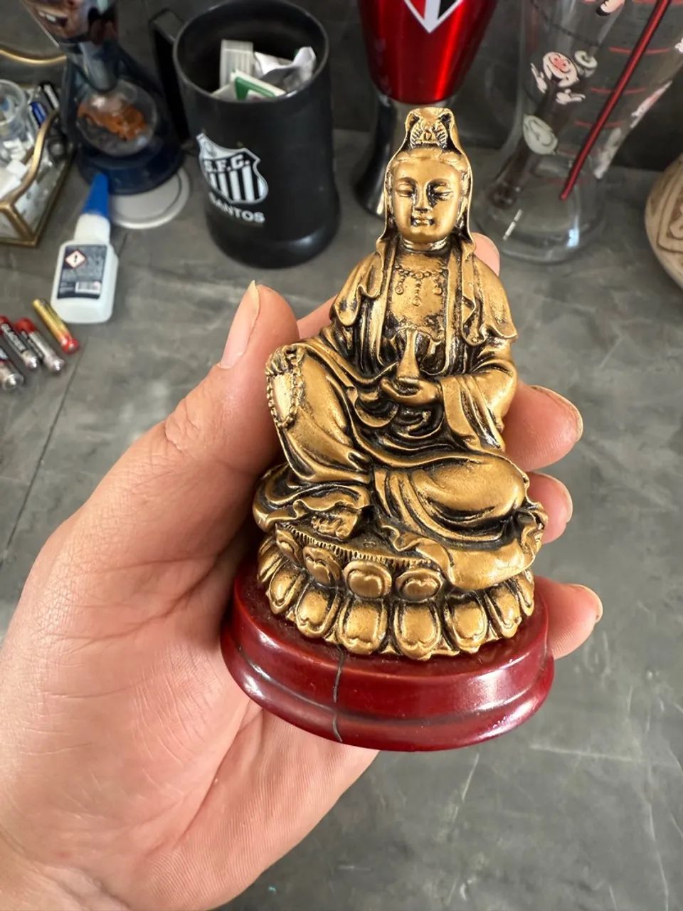 Escultura de Buda Dourada - Decoração Zen - Foto 3