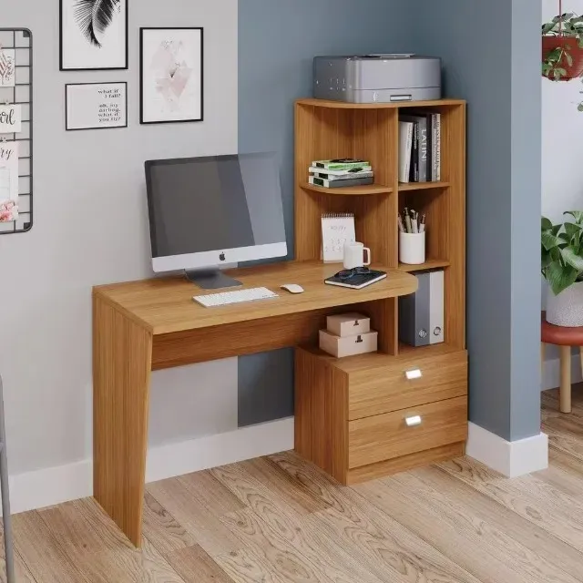 Em conta! Mesa Computador Permóbili Elisa com Gavetas - Material: MDP