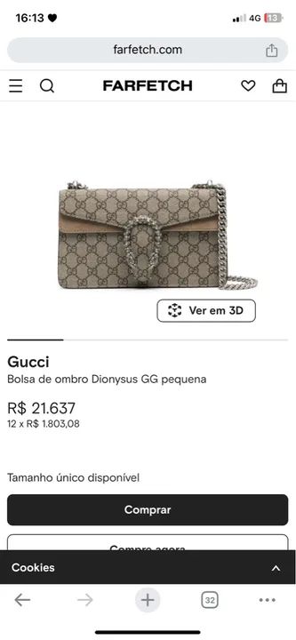 Bolsa Gucci GG pequena  - Foto 2