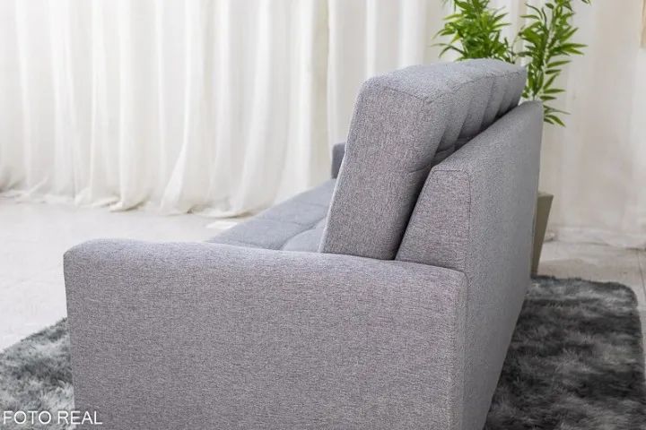 Sofá Living Áustria 1.70m Linho Cinza Frete Grátis - Até 12x - Foto 5