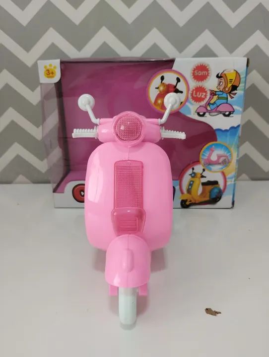 Motocicleta Rosa com Som e Luz  - Foto 2