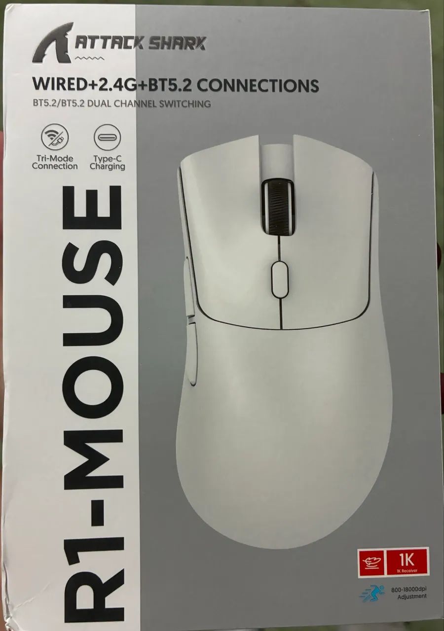 Sealed Mouse | Attack Shark R1 Wireless | Bluetooth | 2.4G | 18000 DPI64374418080129120