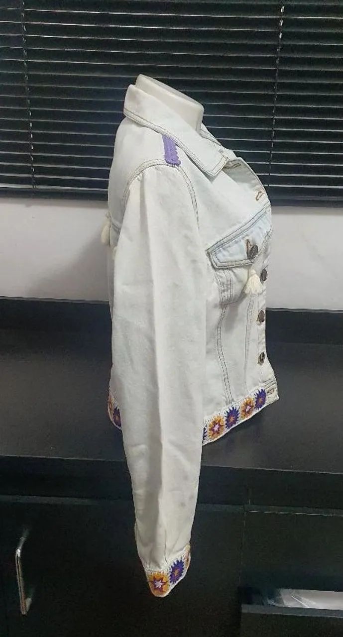 Jaqueta jeans bordada P   - Foto 2