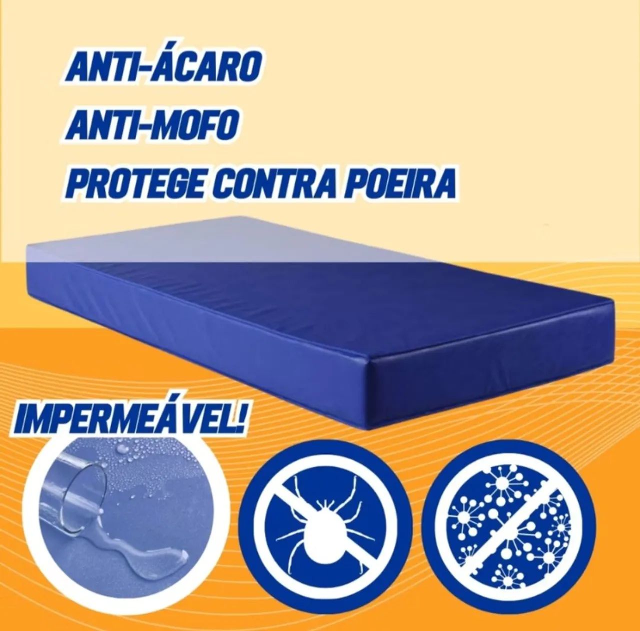 Capa de colchão impermeável protetora solteiro casal e travesseiro  - Foto 4