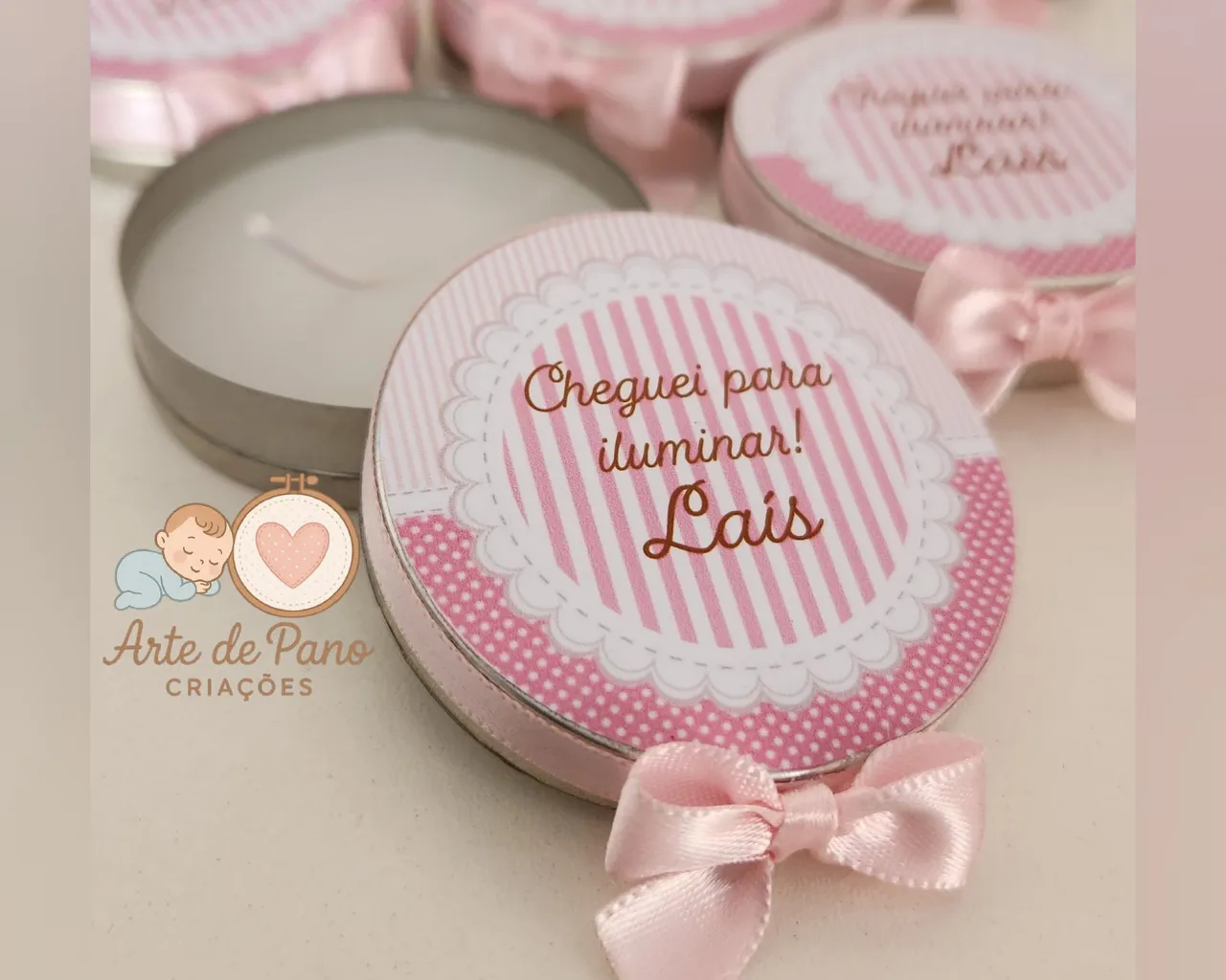 Lembrancinha de maternidade vela aromática- R$ 8,50