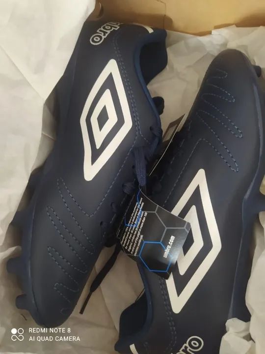 chuteira umbro azul, tamanho 36 - Foto 2
