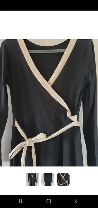 Vestido Preto e creme - Foto 3