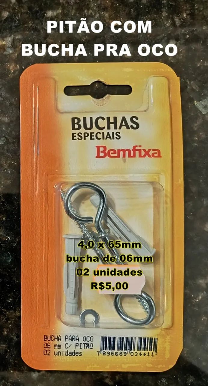 Pitão para varal e afins com bucha pra oco