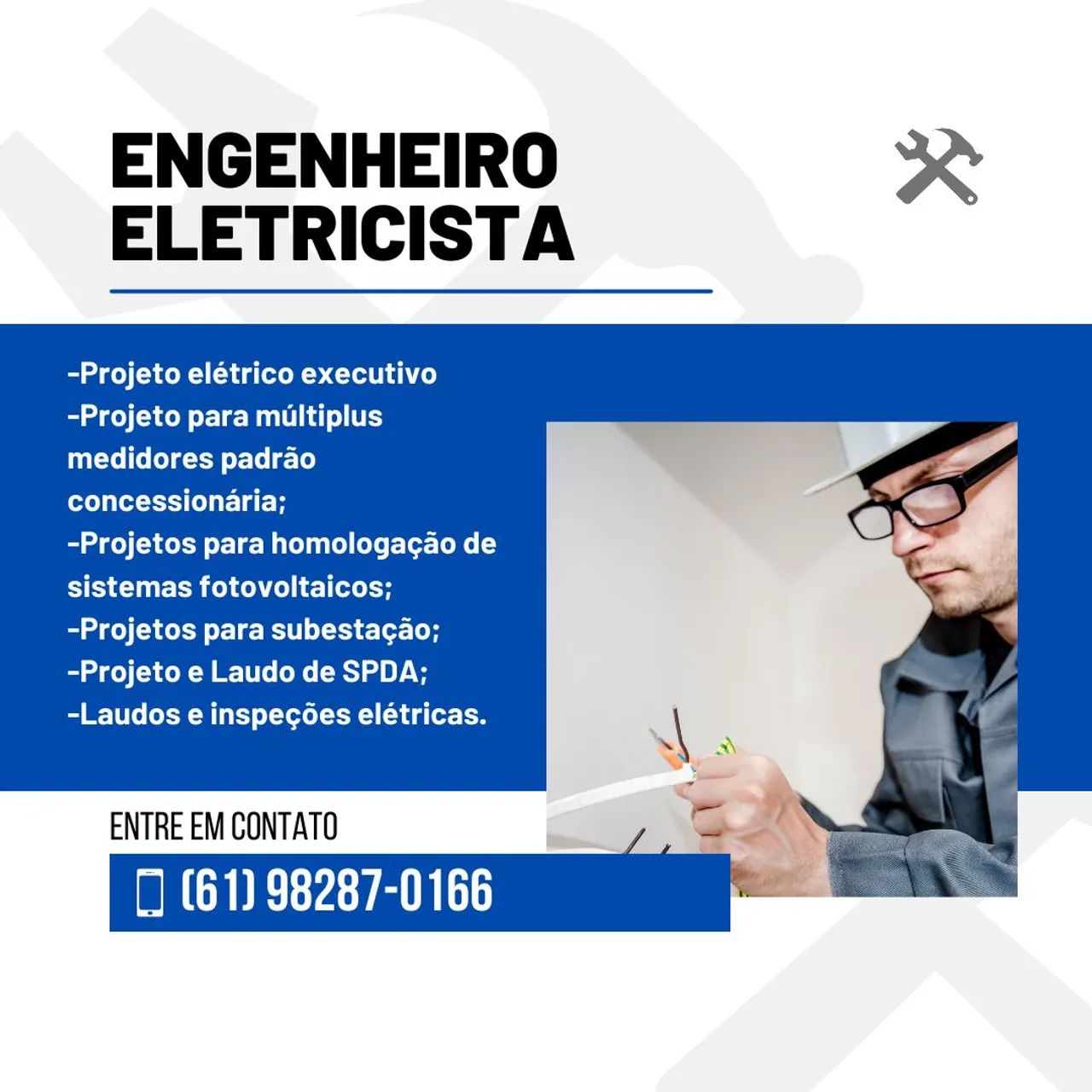 Engenheiro Eletricista, projetos elétricos, laudos, vistorias, elétrica