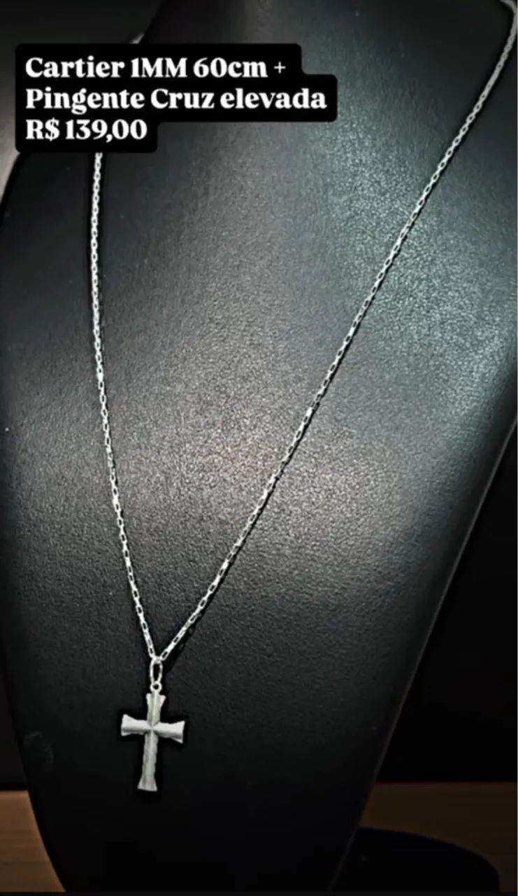 Corrente Prata 925 1MM 60cm - Foto 3