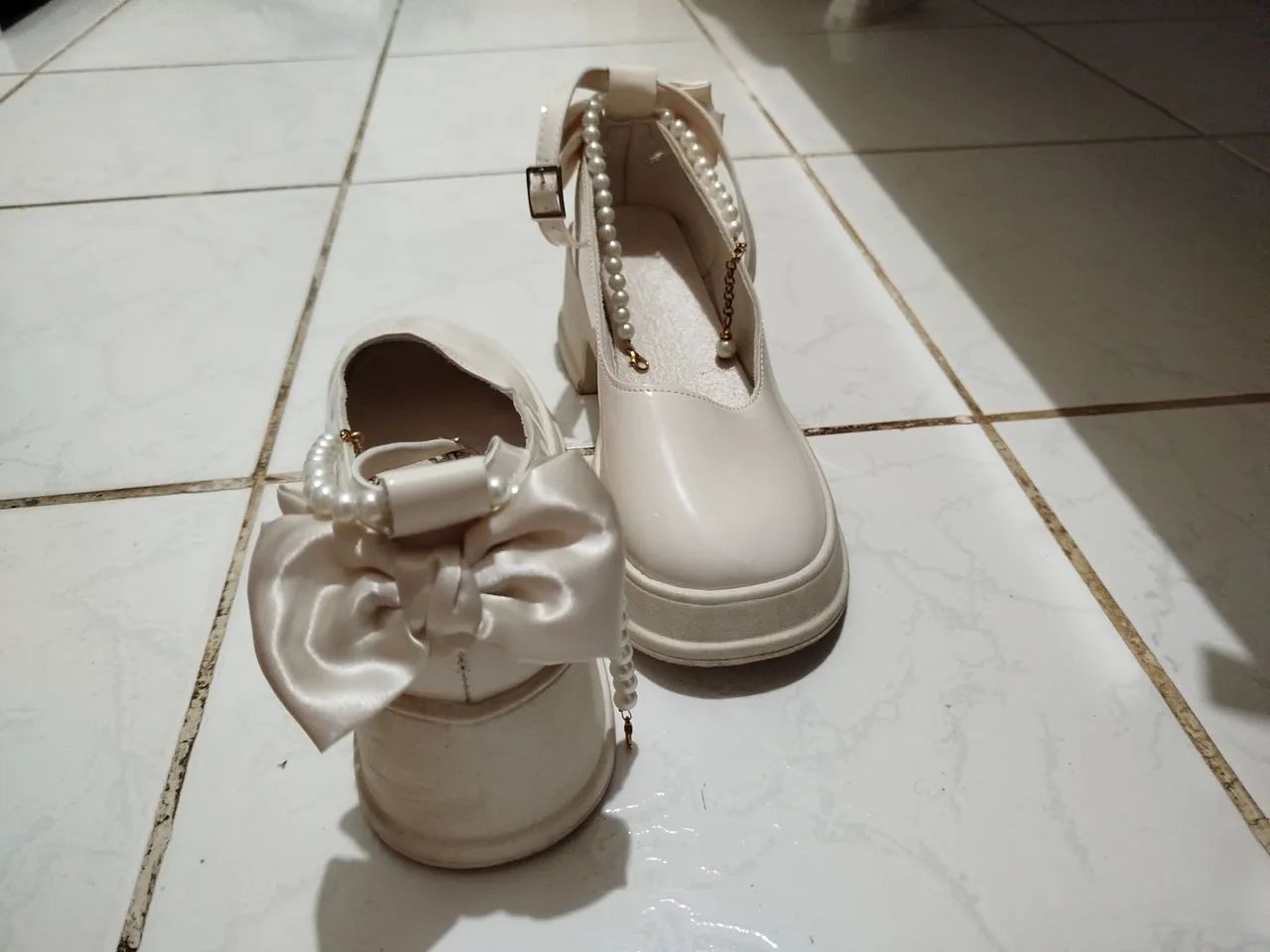 Sapato Mary Jane off-white, 36