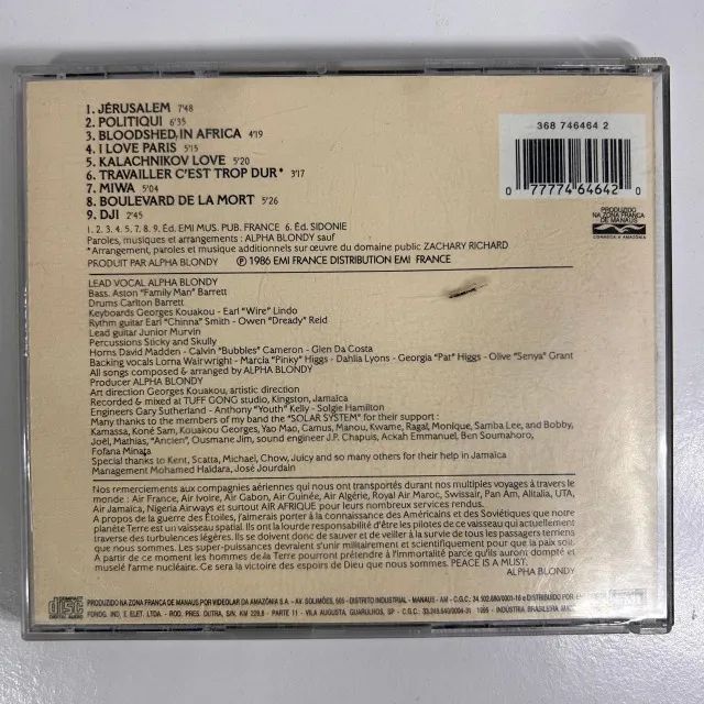 CD Alpha Blondy and The Wailers | Jerusalem - Foto 3