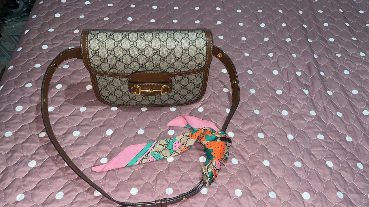 Bolsa Gucci GG Marmont Bege - Foto 2