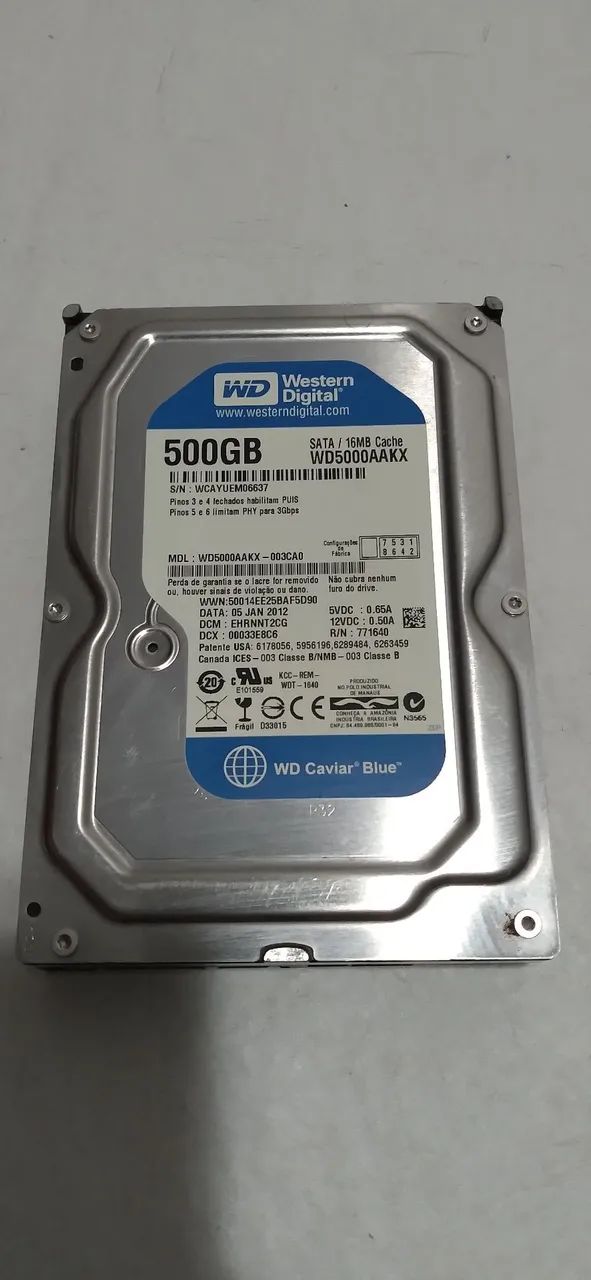 HD - Western Digital (WD) 500GB
