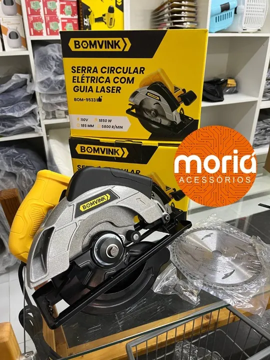 Serra Circular Elétrica 1850w Com Guia Laser Profissional