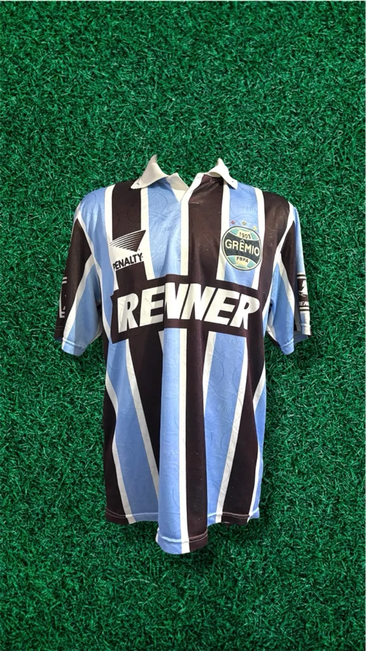 Camisa Grêmio Penalty Revner 1996 de jogo Adilson Batista
