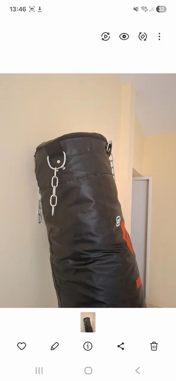 Saco de pancada gorilla já cheio, novo! 1,60m - Foto 4