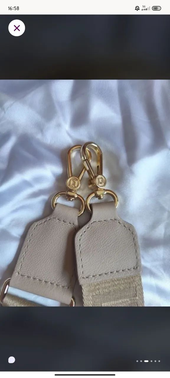 Alça couro e gorgorão - Luz da Lua  - Foto 5