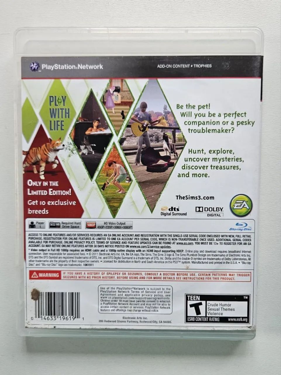 Jogo The Sims 3 Pets - PS3 - Edição Limitada usado - Foto 3
