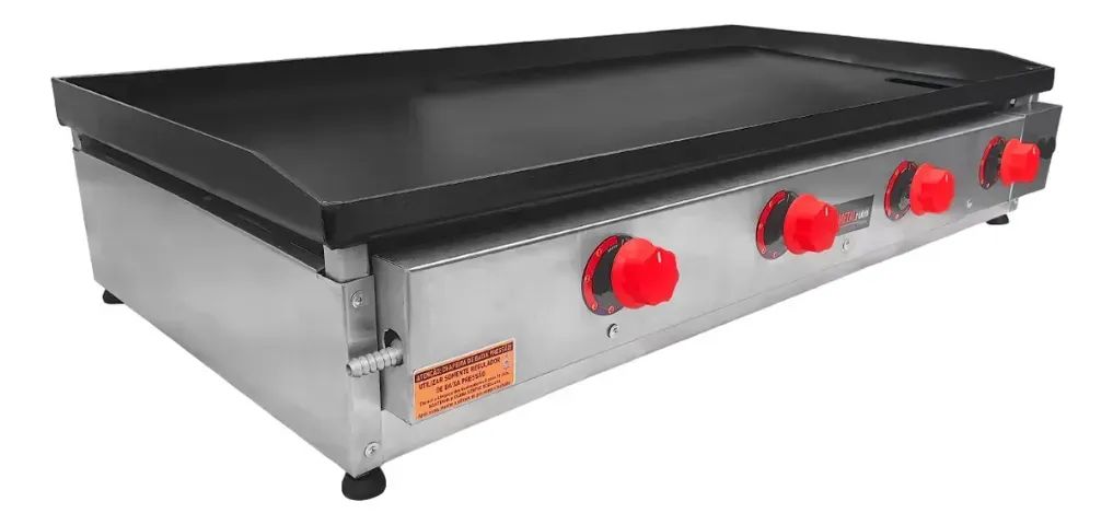 Chapa De Lanche Chapa De Lanchonete Profissional  100x50cm 5mm Com 4 Queimador - Foto 3