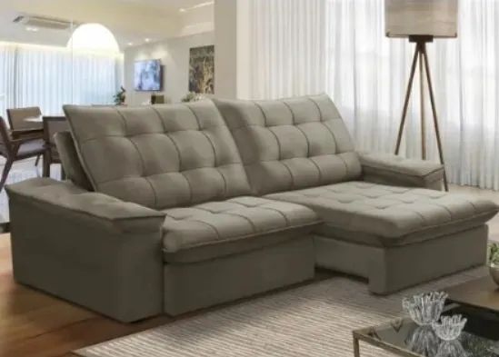 Sofá retrátil 2,50 mega conforto 