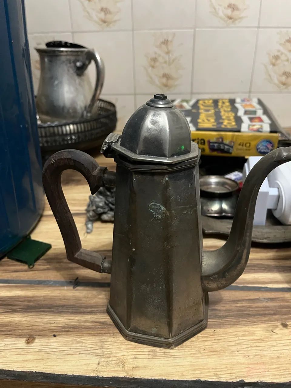 cafeteira ou bule de chá antigo, - Foto 5