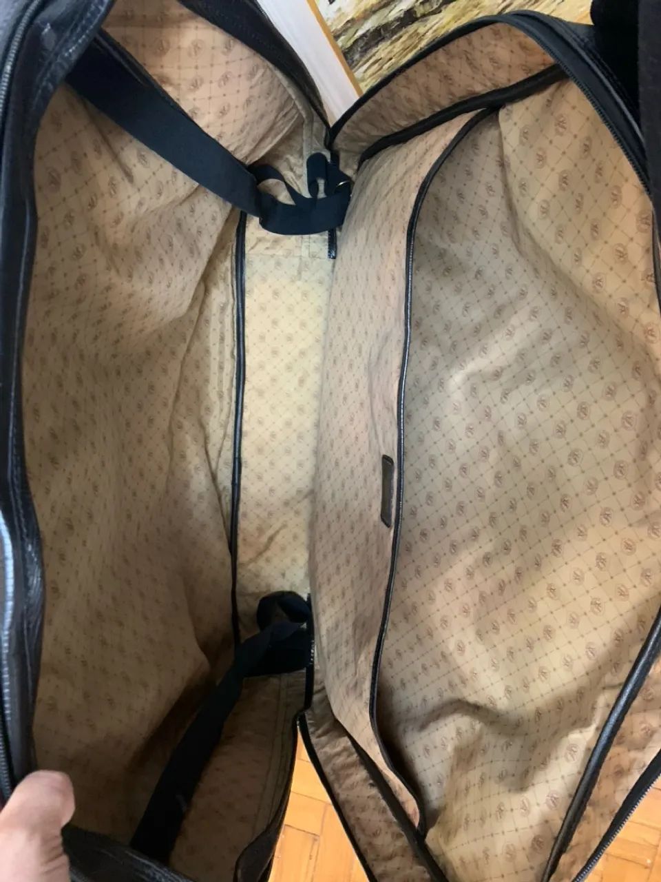 Mala de Viagem Vitor Hugo Preta de Couro - Foto 4