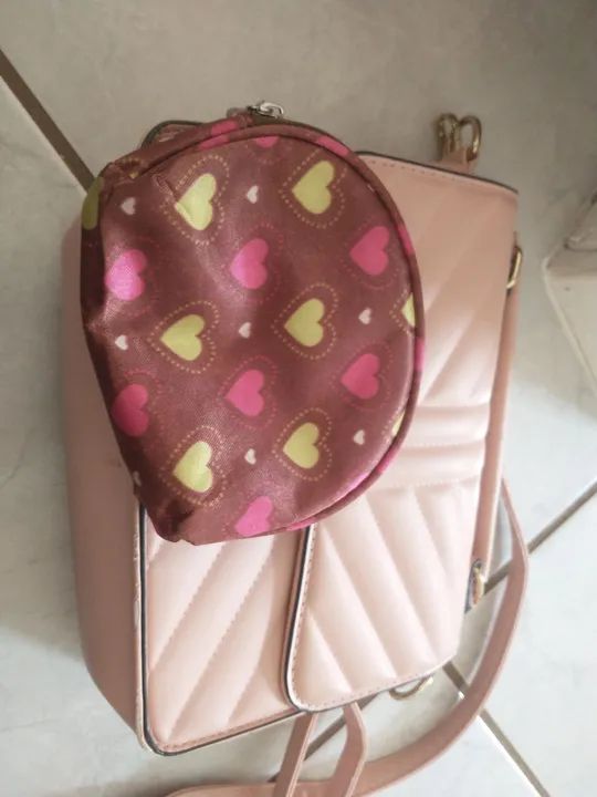 Bolsa de Ombro Rosa - Foto 4
