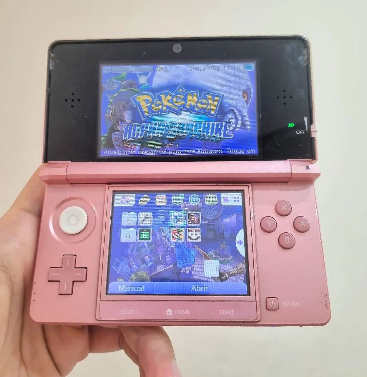 Nintendo 3DS Rosa Desbloqueado 64 GB - Foto 2