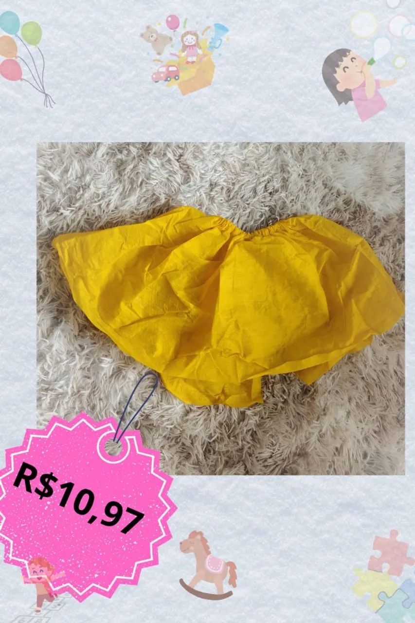 Saia Amarela Infantil - Conforto e Estilo!