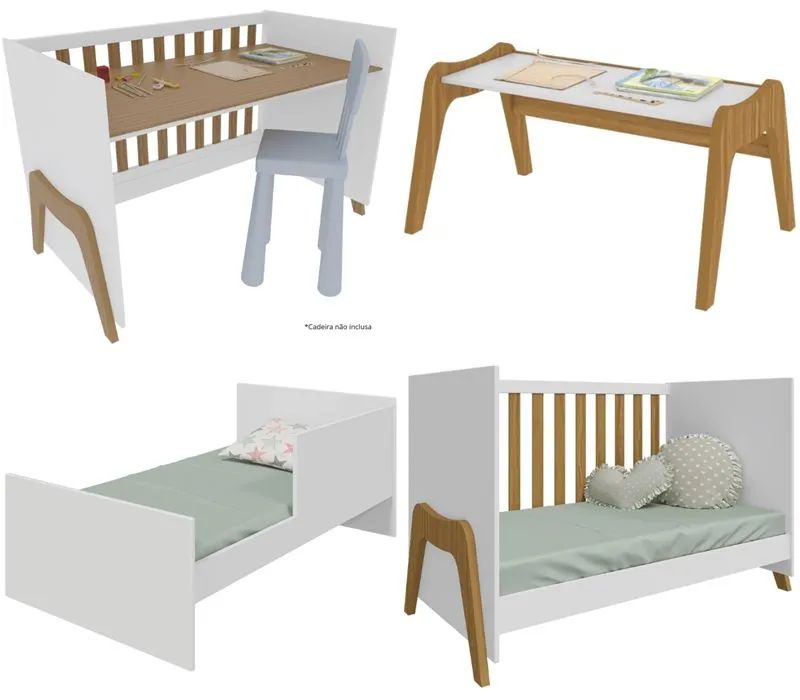 BERÇO SUPER FUNCIONAL COM VÁRIAS FORMAS DE MONTAGEM SURPREENDA-SE!! 726TT6 - Foto 5