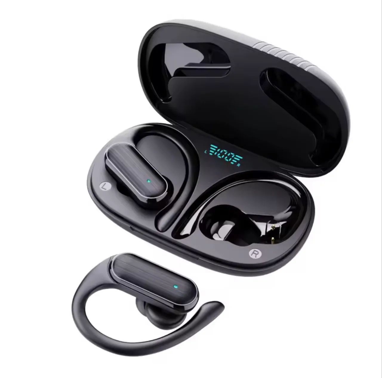 Fone de ouvido Bluetooth com gancho ideal para exercícios físicos  - Foto 2