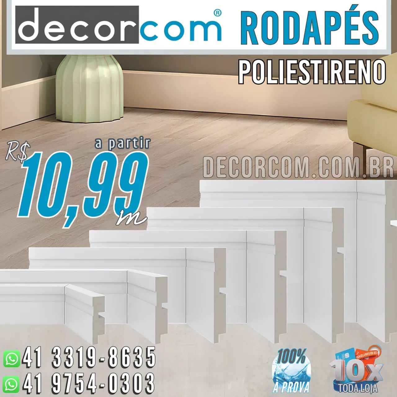 Rodapés Direto da Fábrica. 