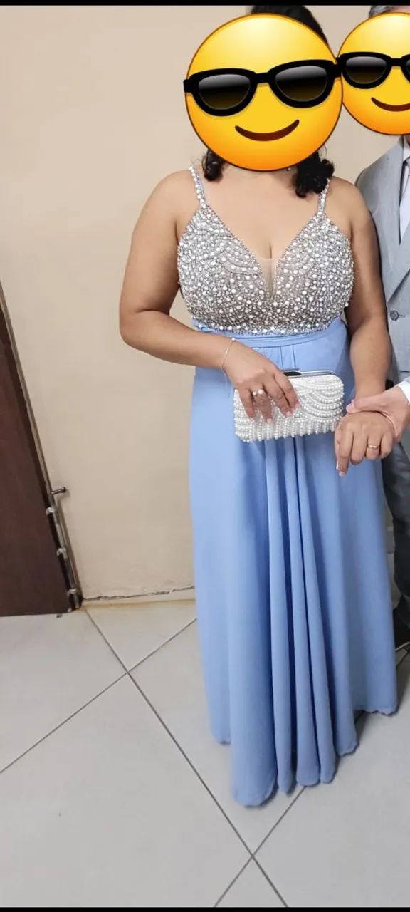 Vestido de festa azul serenity  - Foto 3