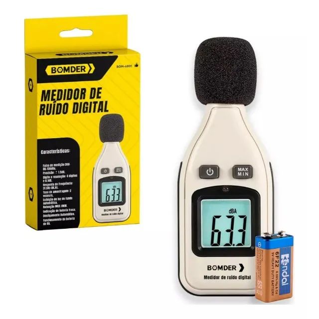 medidor de ruido digital bom-6801 bomvink - Foto 2