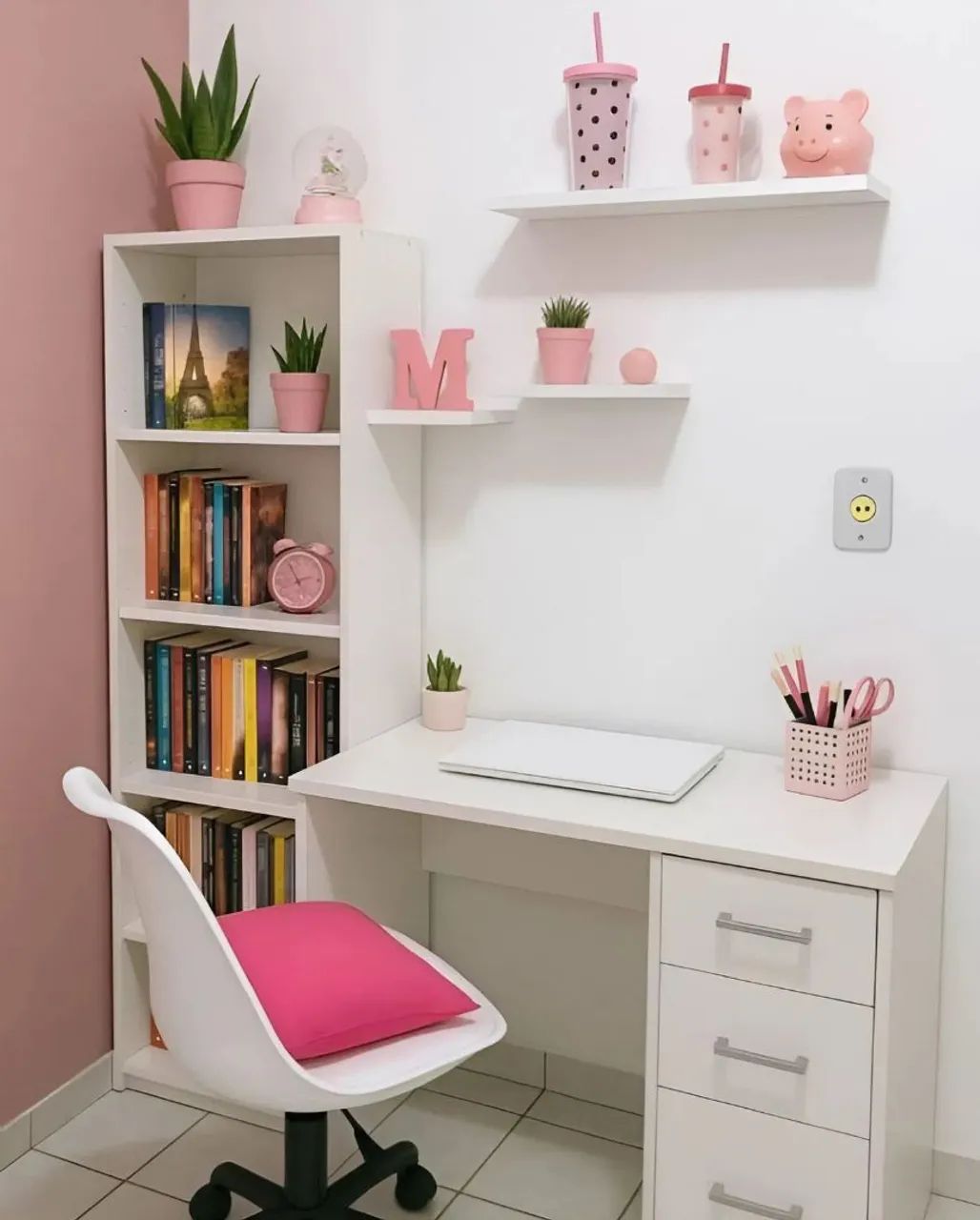 Combo Promocional: Escrivaninha + Estante + Prateleiras 