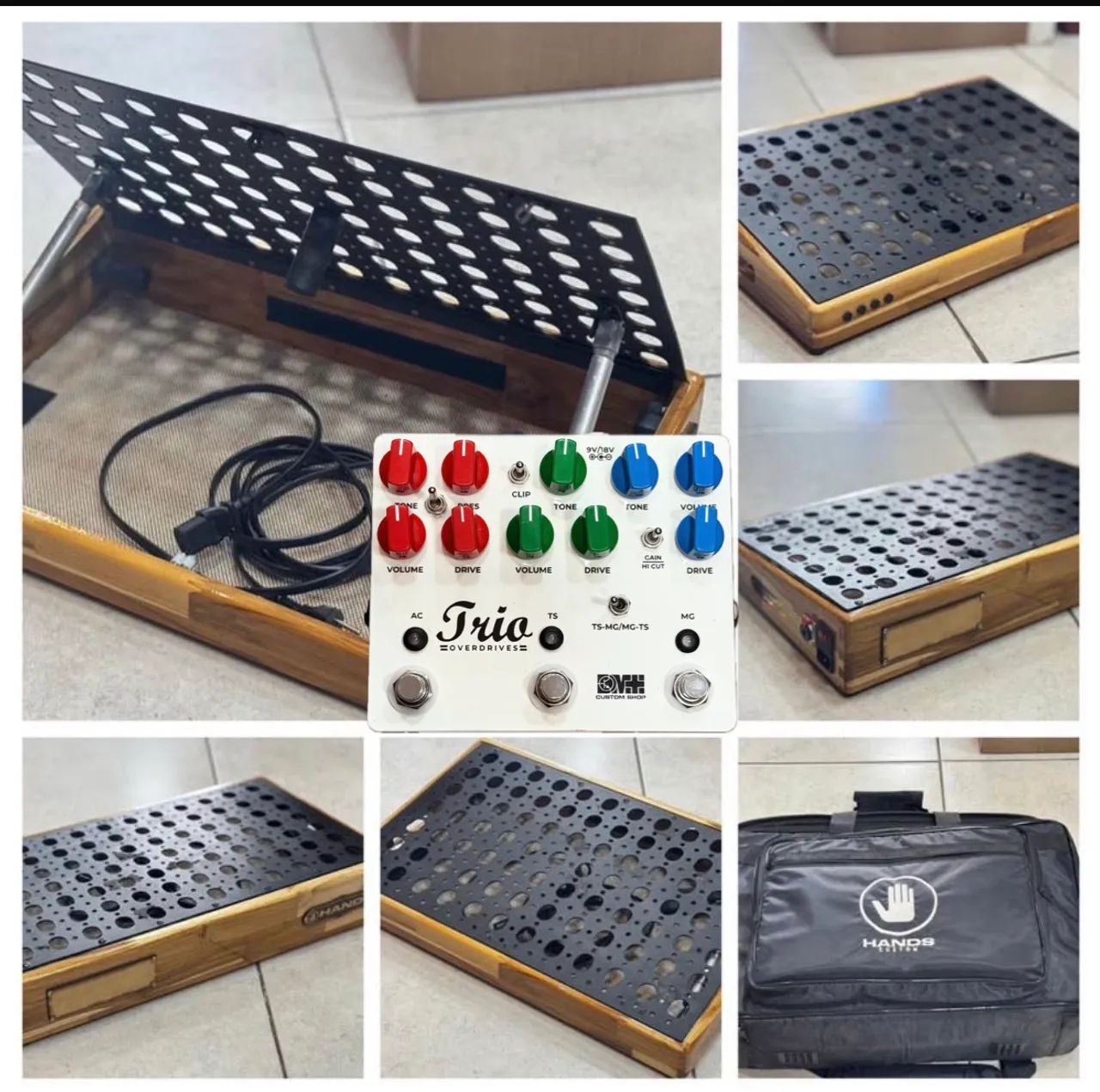 Pedalboard Hands Custom 50x30 e Dmt Trio Overdrive