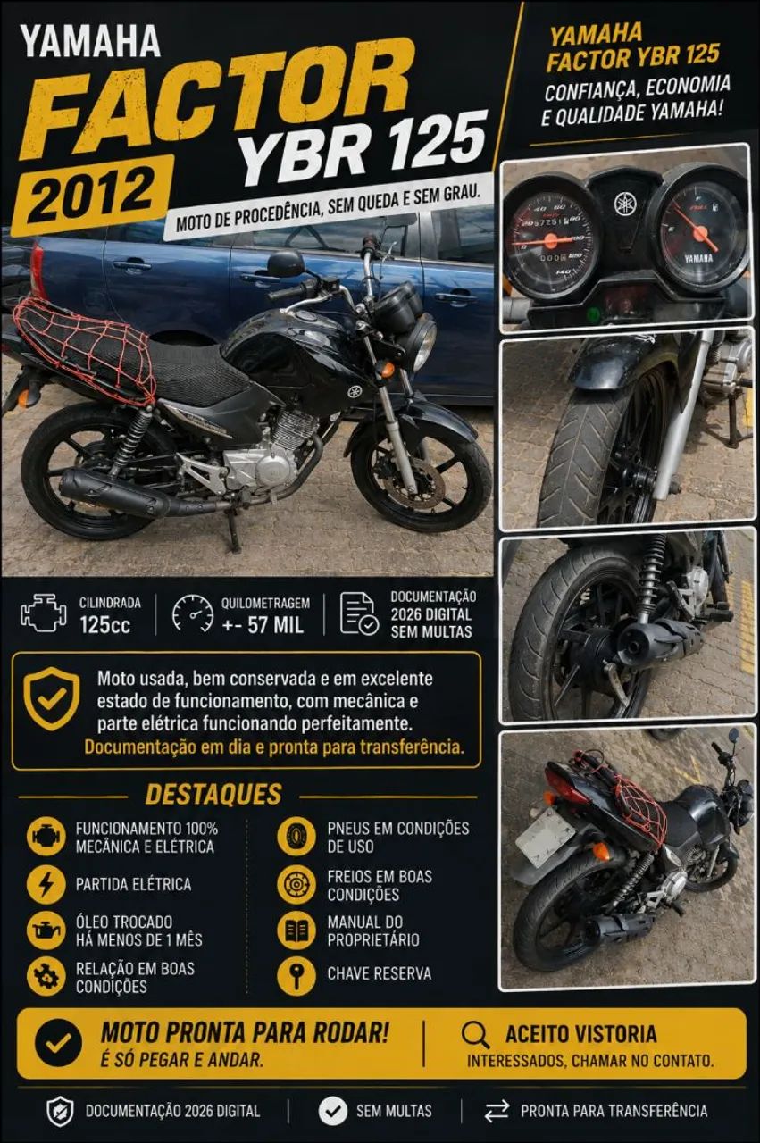 Yamaha Factor YBR 2012 - 7.800,00