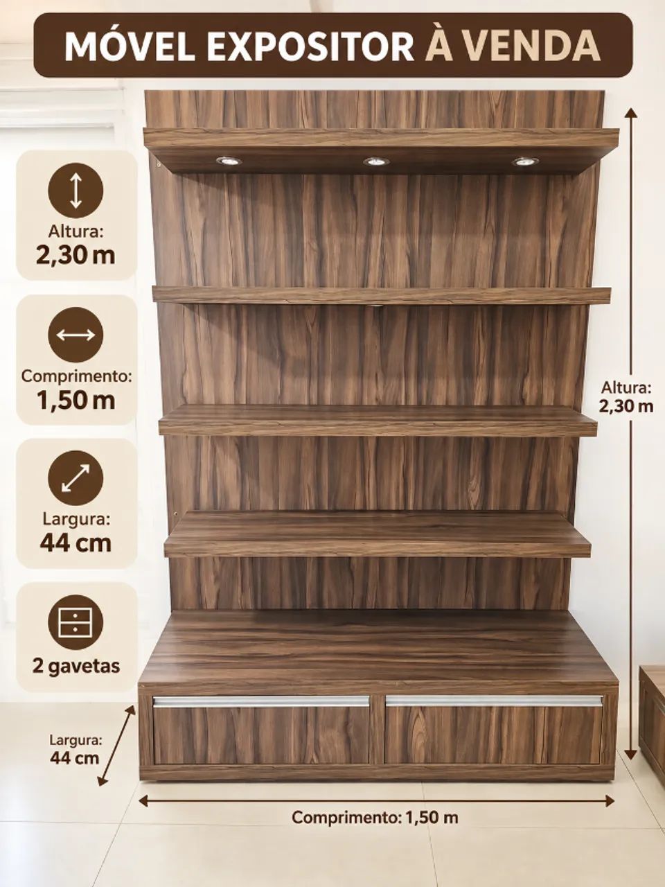 Expositor MDF super conservado  - Foto 3